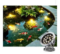 GUODDM Luces LED Subacuáticas - Luz LED De 24V Para Fuentes, Foco Sumergible Para Estanques, Lámpara Impermeable IP68 Para Estanques De Baño(RGB,9w)