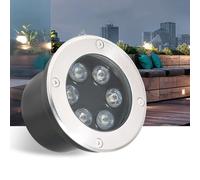 GUODDM Luces Paisaje - Focos Suelo Led Exterior, Luz Camino Iluminación Suelo Redonda 85-245 V CA, Foco Suelo Empotrado A Prueba Agua IP67(Green,3W)