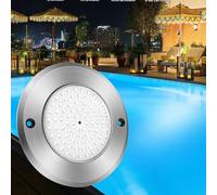 GUODDM Luz Enterrada Subacuática Ultrafina, Empotrada Bajo El Agua De 12 V/24 V, Foco LED Impermeable para Peces, Iluminación De Piscina De Acero Inoxidable(White,12v (12w))