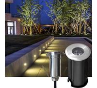 GUODDM Luz Subacuática Empotrable - Focos LED para Jardines, 12V/24V, Foco Empotrable Miniatura, Iluminación Impermeable IP68 para Piscinas De Agua Salada(Blue,52x83mm(12V))