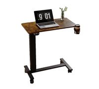 GUODDM Mesa Móvil Sencilla, Mesa Pequeña Portátil para Conferencias, Tablero De Madera Maciza, Ajuste De Altura Inteligente, Escritorio Portátil para Portátil para Usar E(C)