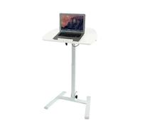 GUODDM Mesa Plegable Pequeña para Portátil, Escritorio De Pie con Altura Ajustable Y Topes, Carrito con Ruedas Inclinable De 90°, Estación De Trabajo Portátil para Casa, Oficina(B)