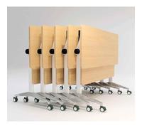 GUODDM Mesas Plegables para Reuniones Y Capacitación, Rectangulares Móviles De Oficina con Plegado Lateral, Escritorios Dobles para El Personal De Estudio, Diseños Modulares(4pcs,120 * 60 * 74CM)