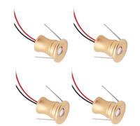 GUODDM Mini Foco LED Empotrable De 4/6 Piezas, 1 W, For Techo, For Vitrinas(4PCS-Gold,DC12V-Warm White)