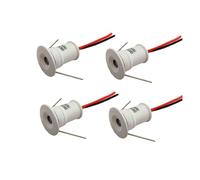 GUODDM Mini Foco LED Empotrable De 4/6 Piezas, 1 W, For Techo, For Vitrinas(4PCS-White,DC12V-Warm White)
