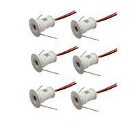 GUODDM Mini Foco LED Empotrable De 4/6 Piezas, 1 W, For Techo, For Vitrinas(6PCS-White,DC12V-Warm White)