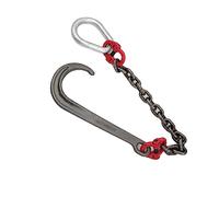 GUODDM Obstáculos Coche Gancho En J De Vástago Largo De 5 Toneladas, Gancho De Cadena Colgante Tipo J, Gancho De Seguridad Galvanizado Cuerdas para Remolque(Single Chain+Single Hook)