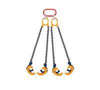 GUODDM Obstáculos Coche Pinzas para Bidón De Aceite - Material De Acero Al Manganeso G80, 2 O 4 Cadenas, Coche De Avería Cadena De Remolque De Transporte 1T O 2T Cuerdas para Remolque(2t)