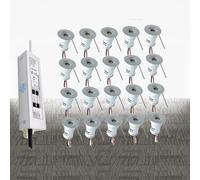 GUODDM Paquete De 16 Focos Empotrables - Mini Foco LED De 1 W, Luz De Pared/techo Oculta De 12 V, Foco Empotrable Regulable De 15 Mm, Con Transformador De Para Armarios Y Escaleras(White Light,120°)