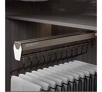 GUODDM Perchero Extraíble con Riel Deslizante, Ajustable, De 40 A 60 Cm.Armario Ajustable Ropa Riel,Barra De Armario Extensible Extraíble Riel(A,400mm/15.7in)