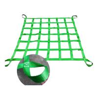 GUODDM Red De Cincha para Asegurar Carga, Red De Elevación con Eslingas De Nailon, Red De Amarre para Cajas Y Palés, Red Resistente para Cargas Suspendidas(1.5 X 1.5M/Mesh 10cm/Load 1t)
