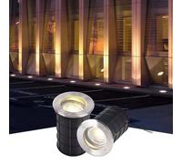 GUODDM Resistente al agua IP67, COB, luz subterránea LED, Foco LED empotrable para exteriores con ángulo de iluminación ajustable de 85 a 265 V(White,10w)