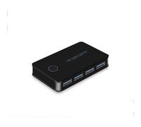 GUODDM Sincronizador USB 3.0 De 2/4 Puertos, Conmutador KVM para Compartir Varios Ordenadores, Sincronizador De Ratón Y Teclado, Controlador De Juegos para Varios PC(4-Ports)