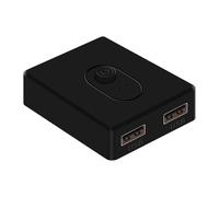 GUODDM Sincronizador USB 3.0 De 2/4 Puertos, Conmutador KVM para Compartir Varios Ordenadores, Sincronizador De Ratón Y Teclado, Controlador De Juegos para Varios PC(2 Ports)