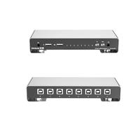 GUODDM Sincronizador USB De 8 Puertos - Multifunción De Metal, Sincronizador De Teclado Y Ratón, For Estudios De Videojuegos, Seguridad Y Vigilancia Bursátil