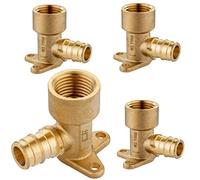 GUOFIS Paquete de 4 accesorios PEX-A, codo de expansión hembra NPT NPT de 1/2 x 1/2 pulgadas, codo de latón PEX ASTM F1960 para conexión de tubo Pex-A