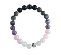 GUOGAOzz Recuerda quién eres pulsera, pulsera con perlas de cristal púrpura, joyería inspiradora para hombres mujeres (Style C)