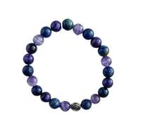GUOGAOzz Recuerda quién eres pulsera, pulsera con perlas de cristal púrpura, joyería inspiradora para hombres mujeres (Style B)