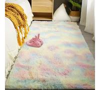 GUOGHUI Alfombra Habitacion 230 x 310 cm Diseño Tie Dye Shaggy Alfombra Salón Pelo Largo Shaggy Resistente a La Intemperie para Salón O Dormitorio, Multicolor