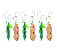 Guoguonb 6 PCS Anti-Stress Squeeze Toys Bean Bean Anhänger Schlüsselanhänger Toys Squeeze Divertidos Gadgets Reduce la ansiedad y el estrés para regalos