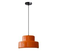 GUOGUOSM Lámpara colgante de hierro de estilo industrial moderno, base E26, lámpara de techo empotrada, candelabro creativo de una sola cabeza, luminaria decorativa para pasillo, comedor y bar.