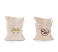 GUOH 2 bolsas de pan de lino, bolsas de almacenamiento de alimentos ecológicos, pueden poner pan, frutas, cereales, nueces y otros alimentos, se pueden reciclar