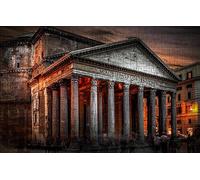 GUOHLOZ 1000 Piezas, Puzzle Adultos, Roma, Italia, Panteón, Panteón, 75x50cm
