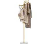 GUOHNHE Perchero Pie, Colgador Doble Columna, 30x30x176cm, Amarillo Dorado