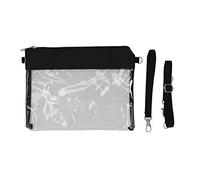 GUOHOQIX Bolso Bandolera Transparente de PVC con Cremallera, Impermeable y Duradero, Ideal para IR de Compras.