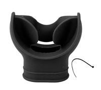 GUOHOQIX Boquilla De Snorkel De Buceo, Silicona De Primera Calidad, Mordida Cómoda, Ajuste Universal, con Lazo para Reemplazo, Accesorio De Buceo (Negra)