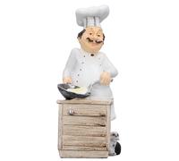GUOHOQIX Figurita de Cocina de Chef, Adorno artístico estereoscópico pequeño, Estatua Decorativa de Resina para Cocina, Sala de Estar y Dormitorio