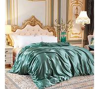 Guojm cama juego de edredón estampado de satén juegos de cama de seda cubierta plana plana doble reina completa 4pcs lino set negro 100% oro-21 doble plano 3 unids