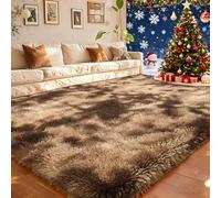 GUOJUN Alfombra de Pelo Largo 290 x 310 cm Antideslizante Super Suave Pelo Largo Fluffy Alfombra Moderna y Suave Resistente de Fácil Limpieza para Salón O Dormitorio, marrón