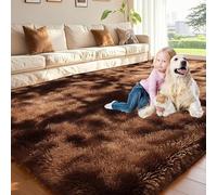 GUOJUN Alfombra Salon Pelo Corto 290 x 310 cm Antideslizante Super Suave Pelo Largo Fluffy Alfombra Largo Personalizable, Rectangular para Dormitorio, Comedor, marrón