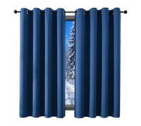 GUOJUN Cortinas Opacas 170 x 225 cm Modernas Opacas con Ojales Cortina Habitacion Opaca Termica Anti Luz Acustico Privacidad para Habitacion Salón Balcón, Azul Oscuro