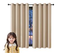 GUOJUN Cortinas Salon Modernas 70 x 150 cm Modernas Opacas con Ojales Cortinas Cortas Anti Luz Acustico Privacidad para Salon Dormitorio Cocina, Azul Oscuro