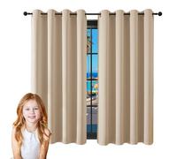 GUOJUN Cortinas Salon Modernas 70 x 150 cm Modernas Opacas con Ojales Curtains Blackout Anti Luz Acustico Privacidad para Habitacion Salón Balcón, Azul Oscuro