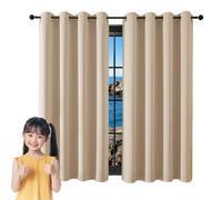 GUOJUN Cortinas Térmicas Aislantes Frío y Calor 70 x 150 cm Modernas Opacas con Ojales Cortinas Cortas Anti Luz Acustico Privacidad para Salon Dormitorio Cocina, Azul Oscuro