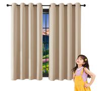 GUOJUN Cortinas Térmicas Aislantes Frío y Calor 70 x 150 cm Opacas con Ojales Modernas Blackout Curtains Anti Luz Acustico Privacidad para Habitacion Salón Balcón, Azul Oscuro