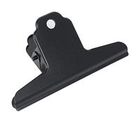 GUOKOFF 75mm Bulldog Clip, 12 Piezas Grande Bulldog Clip, 3 Pulgadas Pinza Bulldog, Negro Binder Clip, Metal Bisagra Clip para Oficina Escuela