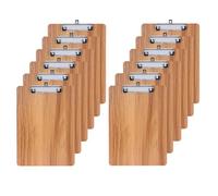 GUOKOFF A5 Portapapeles de Madera con Pinza, 12 Piezas Madera Portapapeles