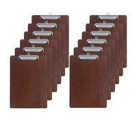GUOKOFF A5 Portapapeles de Madera con Pinza, 12 Piezas Madera Portapapeles, Tableros con Pinza de Escritura, Carpetas con Pinza Madera Clipboards A5