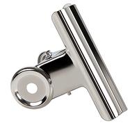 GUOKOFF Bulldog Clips, 12 Pieza 63mm Binder Clips, Grande Bulldog Clip, Plata Binder Clip, Binder Paper Clips Pinzas Metal Papel de Bisagra Clip, Clip Grande de Metal para Bisagra para Oficina Escuela