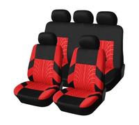 GUOLEIOO Fundas Asientos Coche,para Citroen C3 2002 2003 2004 2005 2006 2007 2008 2009 Delanteros Y Traseros Cómodo Juegos De Cubreasientos Accesorio,Cómodo y Transpirable Set Completo,5 Seats (Red)