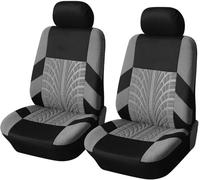 GUOLEIOO Fundas Asientos Coche,para Nissan Qashqai J12 2006-2022 2023 2024 2025 Delanteros Y Traseros Cómodo Juegos De Cubreasientos Accesorio,Cómodo y Transpirable Set Completo,2 Front Seats (Grey)