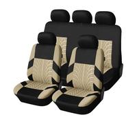 GUOLEIOO Fundas Asientos Coche,para Nissan Qashqai J12 2006-2022 2023 2024 2025 Delanteros Y Traseros Cómodo Juegos De Cubreasientos Accesorio,Cómodo y Transpirable Set Completo,5 Seats (Beige)