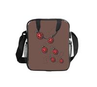 GUOLGP Art Ladybug Tracks - Bolsa de almuerzo con aislamiento transparente con capacidad para alimentos, escuela, trabajo, viajes, picnic, Bento Box