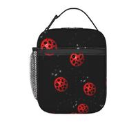 GUOLGP Art Ladybug Tracks - Bolsa de almuerzo práctica para picnic, aperitivos, bebidas, trabajo, escuela, viajes