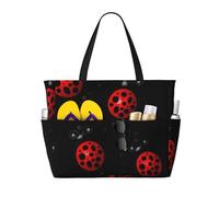 GUOLGP Art Ladybug Tracks - Bolsa impermeable con múltiples bolsillos, plegable, ligera, aventuras al aire libre