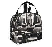 GUOLGP Barber Shop - Bolsa de almuerzo aislada para adultos, estilo monocromático, funcionalidad, practicidad, períodos prolongados, temperatura